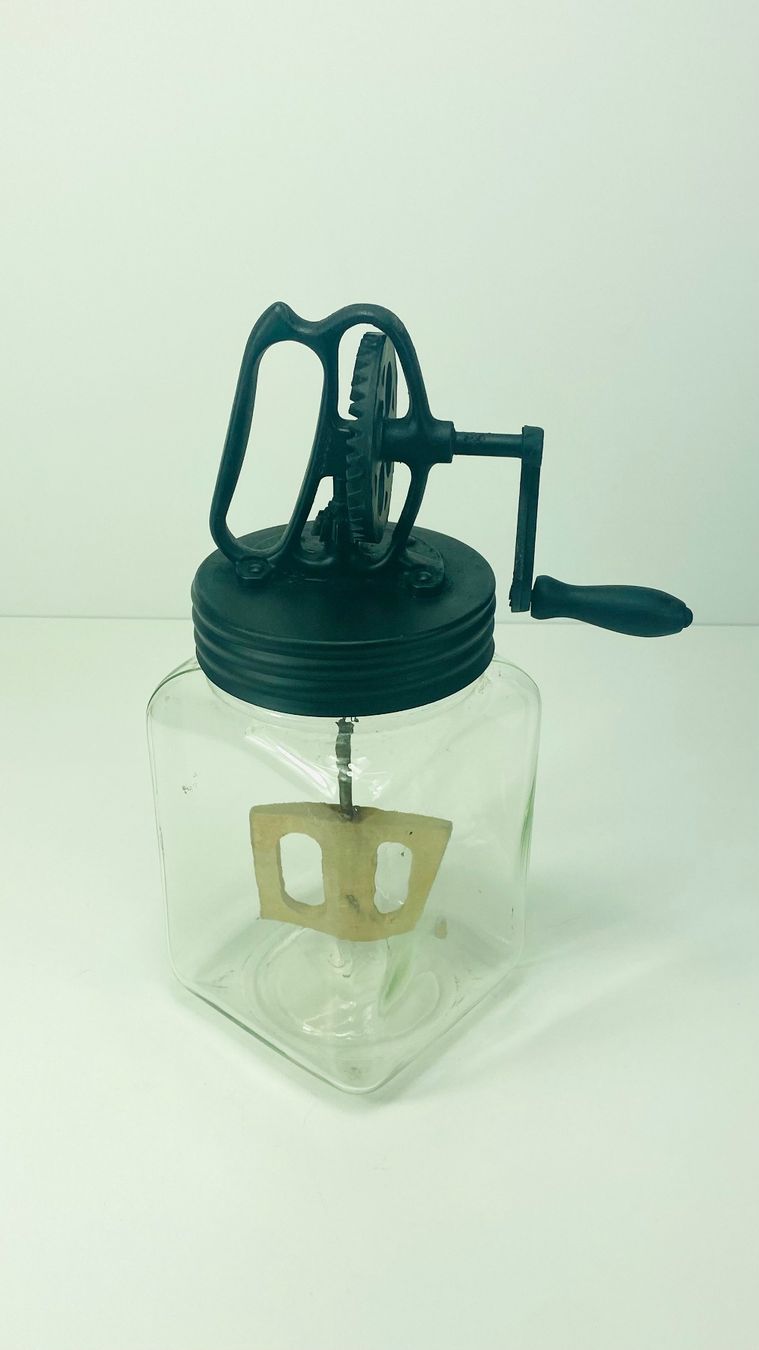 Küchengeräte: Retro BUTTERSCHLEUDER Glas - 2 Liter – Gebraucht aus Zürich von Arche_Brockenhaus