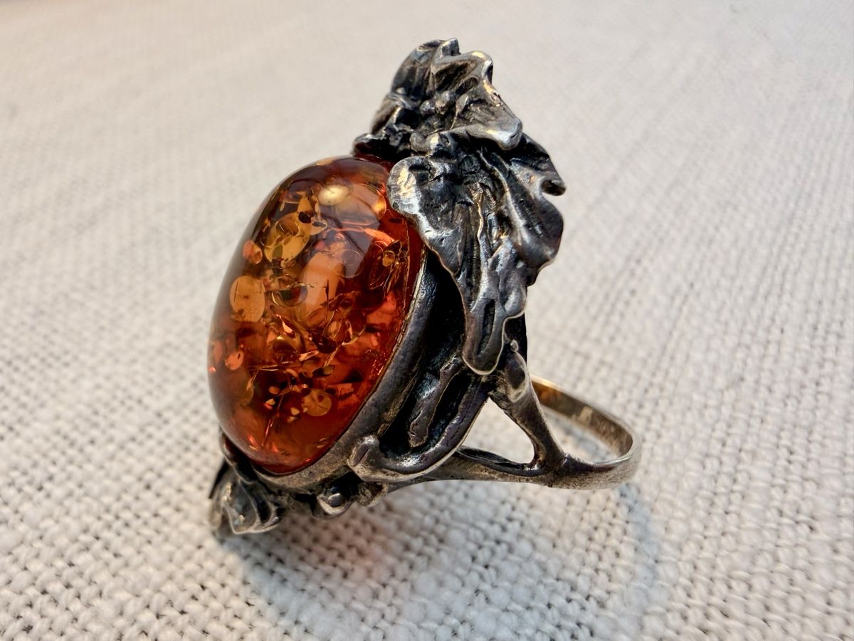Bagues: Anello argento e ambra vintage  – D'occasion à Sion par marca75 2