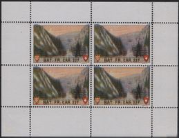 Soldatenmarken Block des BAT. FR. CAR. 227 mit ABART