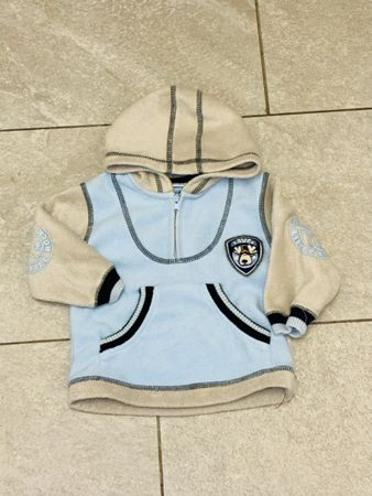Fleece Pullover dopodopo blau beige Grösse 80 gebraucht