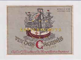 Etikette für Wein - Pinot Noir "Vin des Croisés" /bd