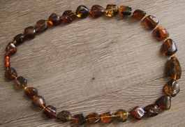 Nachlass: Ostsee Bernstein Schmuck Kette Collier 44 Gramm