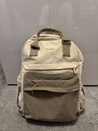 Rucksack beige mit USB Anschluss
