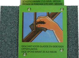 2 x 2er Set Schleifschwamm grün – mittlere Körnung 120