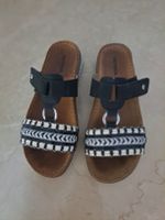 Dunkelblau-weisse Sandalen Grösse 37 neuwertig¹²
