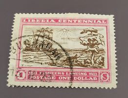 Liberia 1923 schiff alte briefmarke