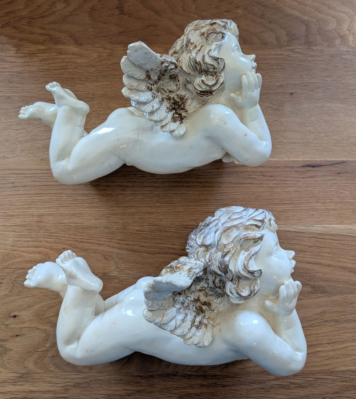 Alle Dekorationen: 3 Engel, Puttenengel, weiss-gold – Neu (gemäss Beschreibung) aus Walchwil von Rica_qmy6 5