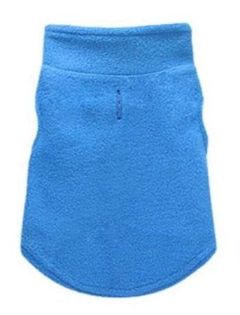 Warmer Hundepullover Blau fleece S 24 cm Rückenlänge
