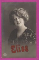 Namen Karte   -   Elise   -    mit Glizzer von 1914