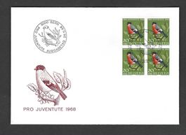 Pro Juventute Viererblock 1968