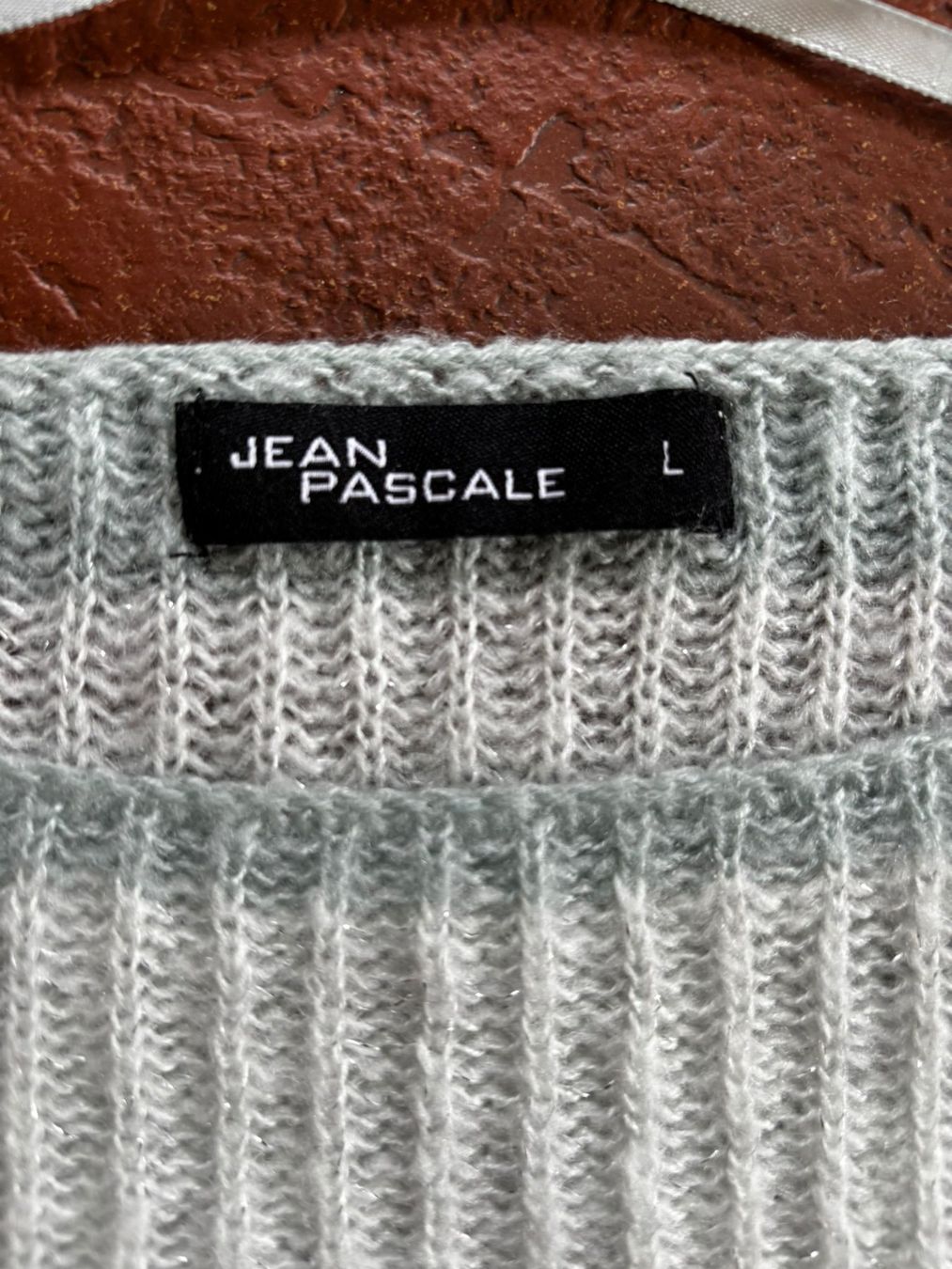 Maglioni & Felpe: Jean Pascale; weiss/türkis gestreifter Strick-Pullover Gr. L – Usato da Boniswil venduto da Totomat-Lady 3