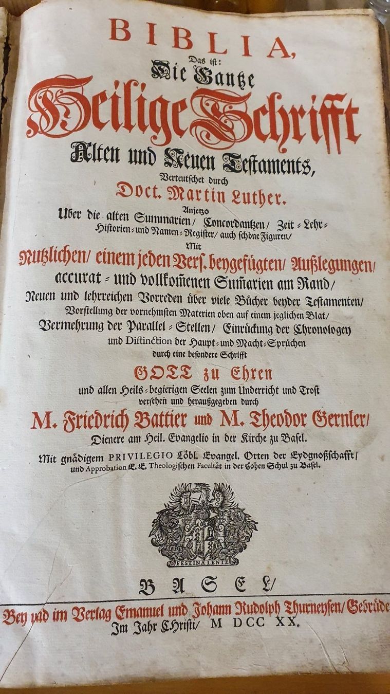 Bücher: ANTIKE HISTORISCHE BIBEL 1720 – Gebraucht aus Dietikon von brocki-eyra