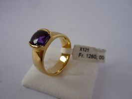 Edler Ring in Gold 18K, 9.8g, Gr. 54, Amethyst, ab 1.--