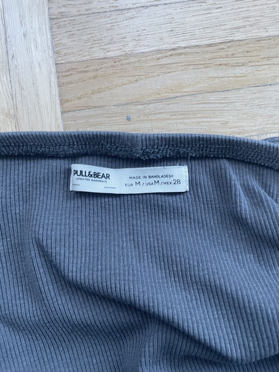 Pull&Bear Top: Pull&Bear Langarmshirt schulterfrei grau Grösse M – Usato da St. Gallen venduto da chr_275x 2