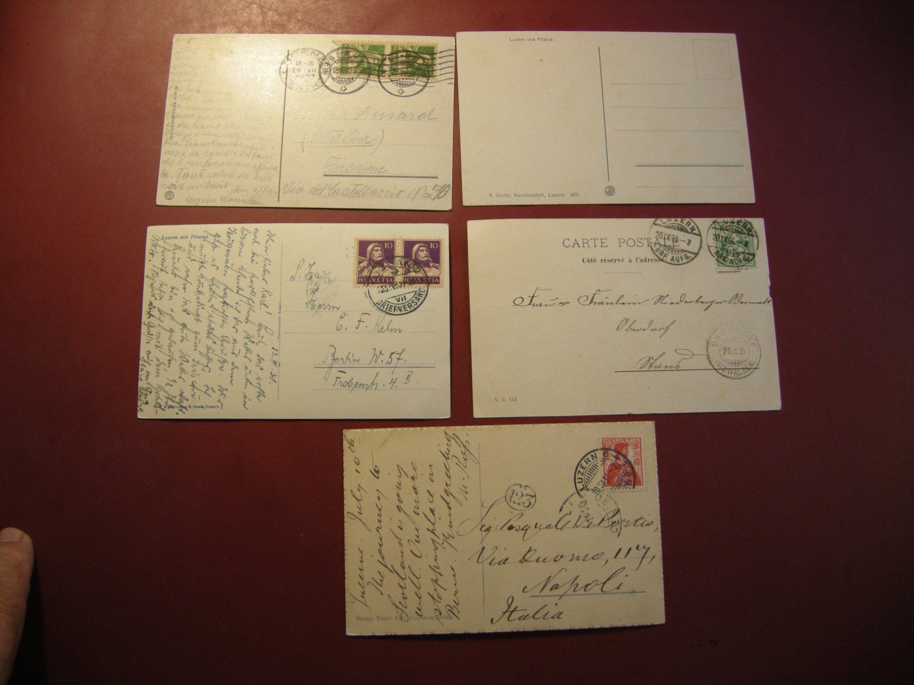 Cartoline postali: 5 POSTKARTEN LUZERN, AB 20.IX.04 // 10.VII.07 – Usato da Eschenbach SG venduto da eDaisy 1