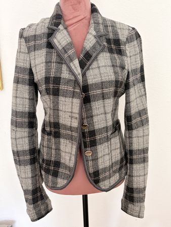 Damen Blazer Marthe Francois Girbaud kariert grau neuwertig