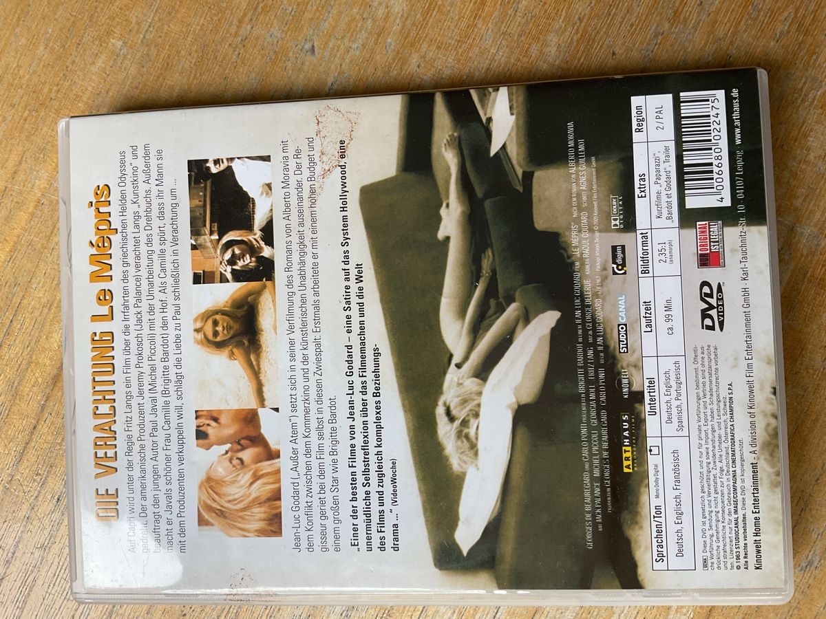 Alle DVDs: Brigitte Bardot DVD Die Verachtung – Gebraucht aus Zürich von pathans 1