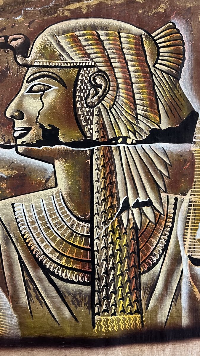 Gemälde: Ramses Bild gold auf Papyrus – Gebraucht aus Steinen von Garry57 3