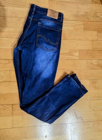 Men's Jack and Jones Jeans, Blue, Size 36x33