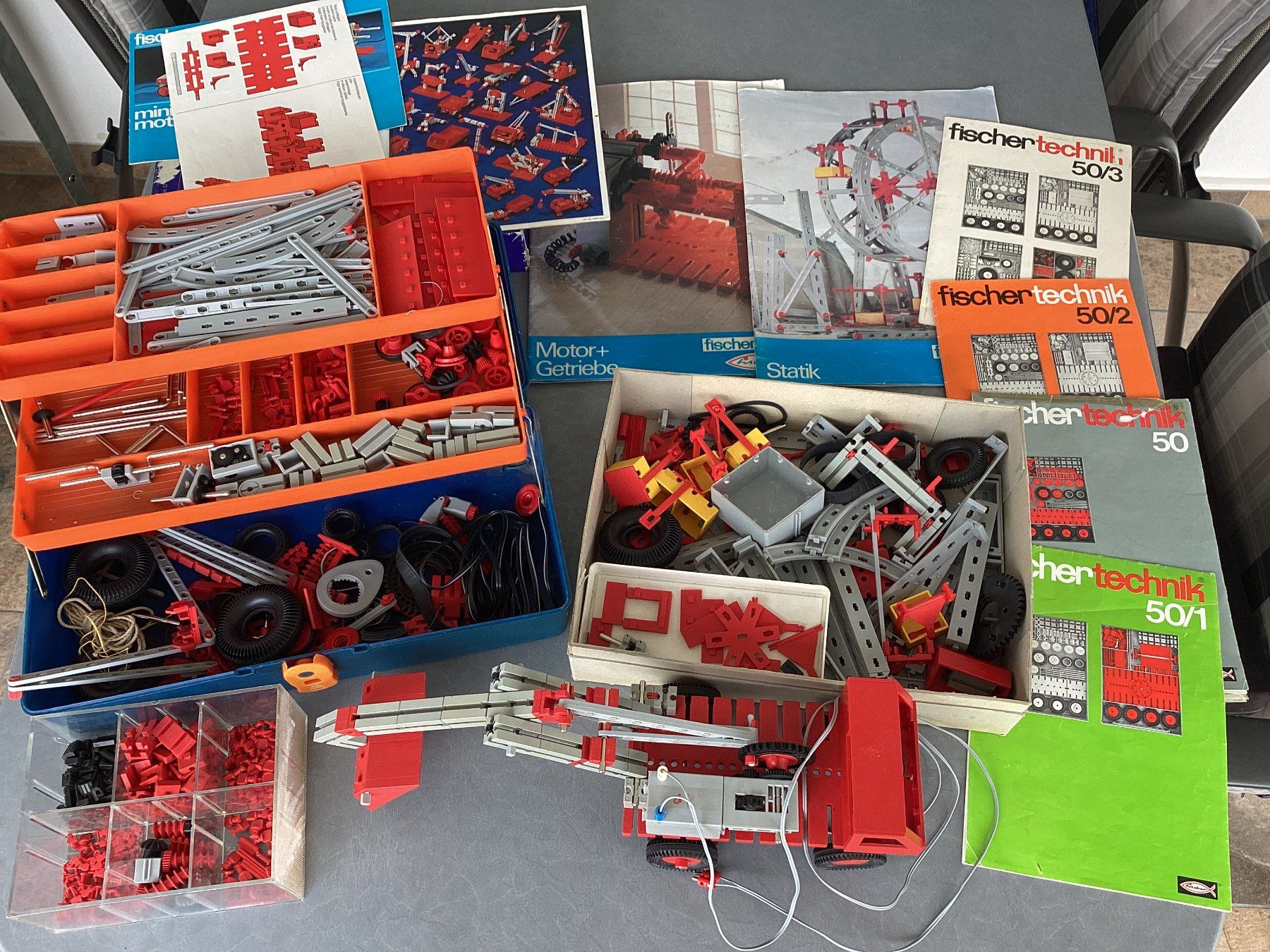 Fischer Kit di costruzioni: Fischertechnik Konvolut, diverse Sets, 1970er Jahre – Usato da Steffisburg venduto da mareri