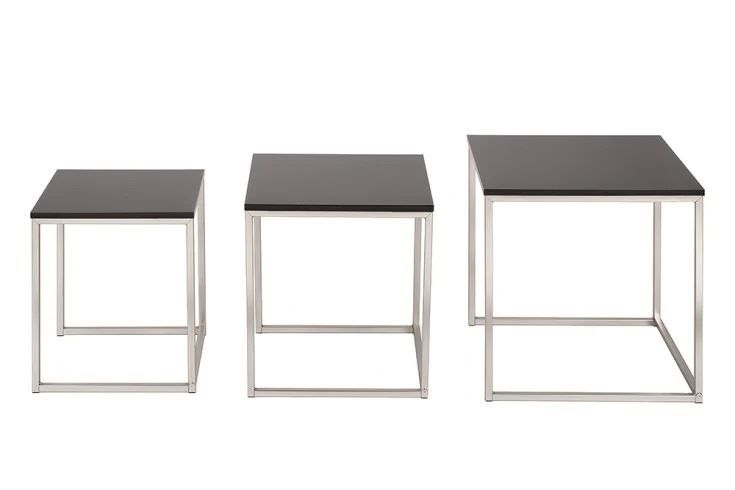 Tavoli: Design Beistelltisch 3er Set Edelstahl – Nuovo e nell'imballaggio originale da Winterthur venduto da aredo 8