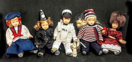 5x Mini Puppe poupée 15cm England Thema Bobby Milkman Police
