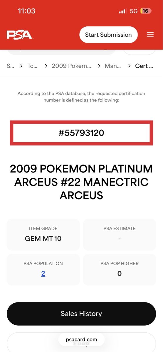 Pokémon Carte collezionabili: Pokemon Karte Manectric Platinum Arceus PSA 10 Pop 2 – Usato da Almens venduto da dra_mql5 3