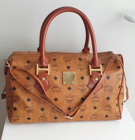 MCM Speedy Boston 30 Heritage Cognac Canvas  