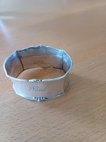 Rond de serviette argenté ancien, gravure "Paul" rare