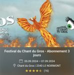 Billet festival chant du gros Pass 3 jours