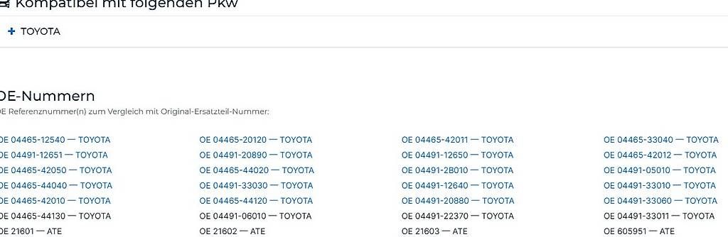 Toyota Alle Autoersatzteile: Toyoto Corolla Bremsbeläge Vorne – Neu (gemäss Beschreibung) aus Oftringen von Sialur 3