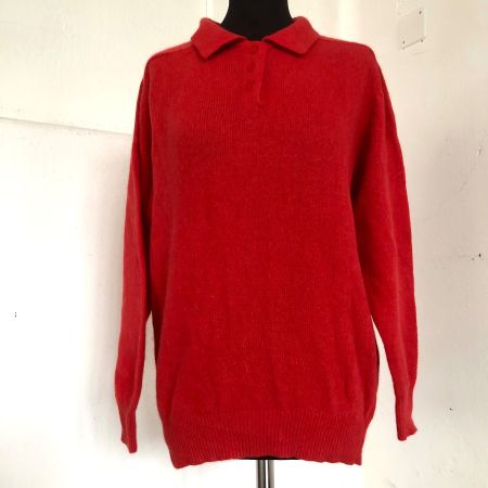 Vintage Modissa Strickpullover Wolle rot, Grösse L