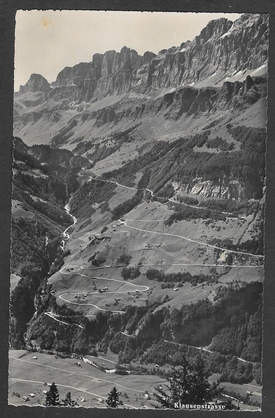 Cartes postales: Linthal mit Klausenstrasse – D'occasion à Olten par clotaldi
