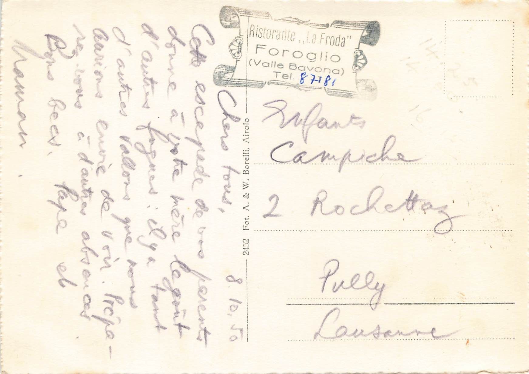 Cartoline postali: Foroglio valle bavona – Usato da Biasca venduto da Blenio71 1