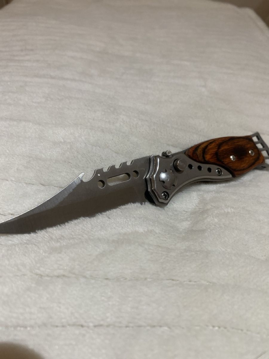 Coltelli tascabile: Scharfes Taschenmesser mit Holzgrif. – Nuovo (secondo la descrizione) da Glattfelden venduto da pal_95tk 1