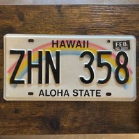 🇺🇸 U.S. Autoschild, Hawaii ZHN 358 - ORIGINAL