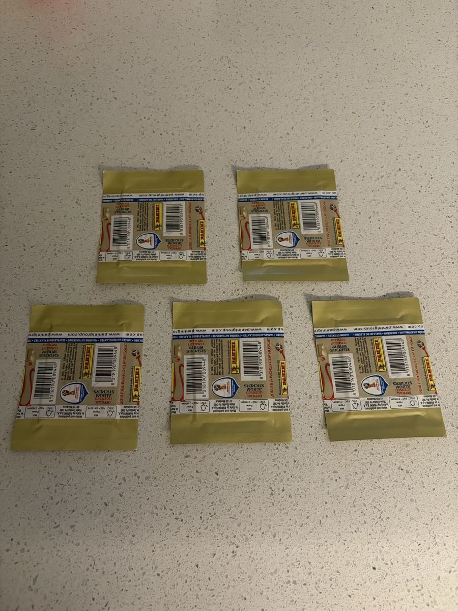 Panini Carte collezionabili: 5x Tüten Panini 2018 Gold  – Nuovo e nell'imballaggio originale da Treyvaux venduto da goali1fcea 1