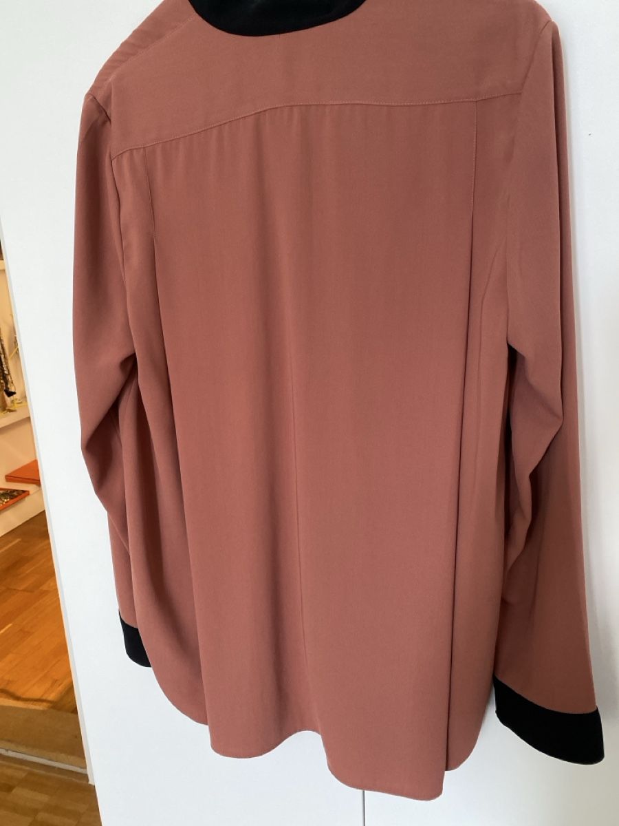 The Row Blusen: The Row Blouse M Long Sleeve Rust Black Collar Cuffs Buttons – Neu (gemäss Beschreibung) aus Herrliberg von non_5qdb 3