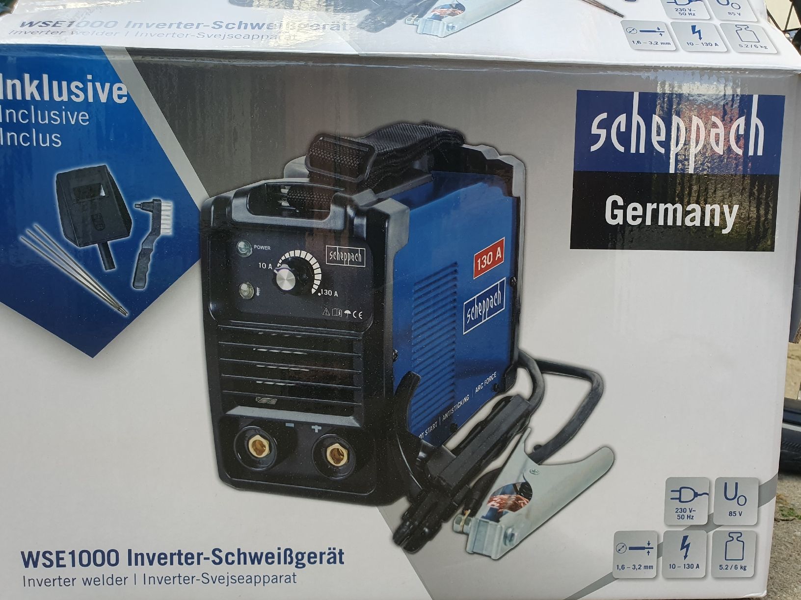 Scheppach Saldatori: Scheppach WSE1000 Inverter-Schweissgerät mit Elektroden  – Usato da Winterthur venduto da Archibald_Blake