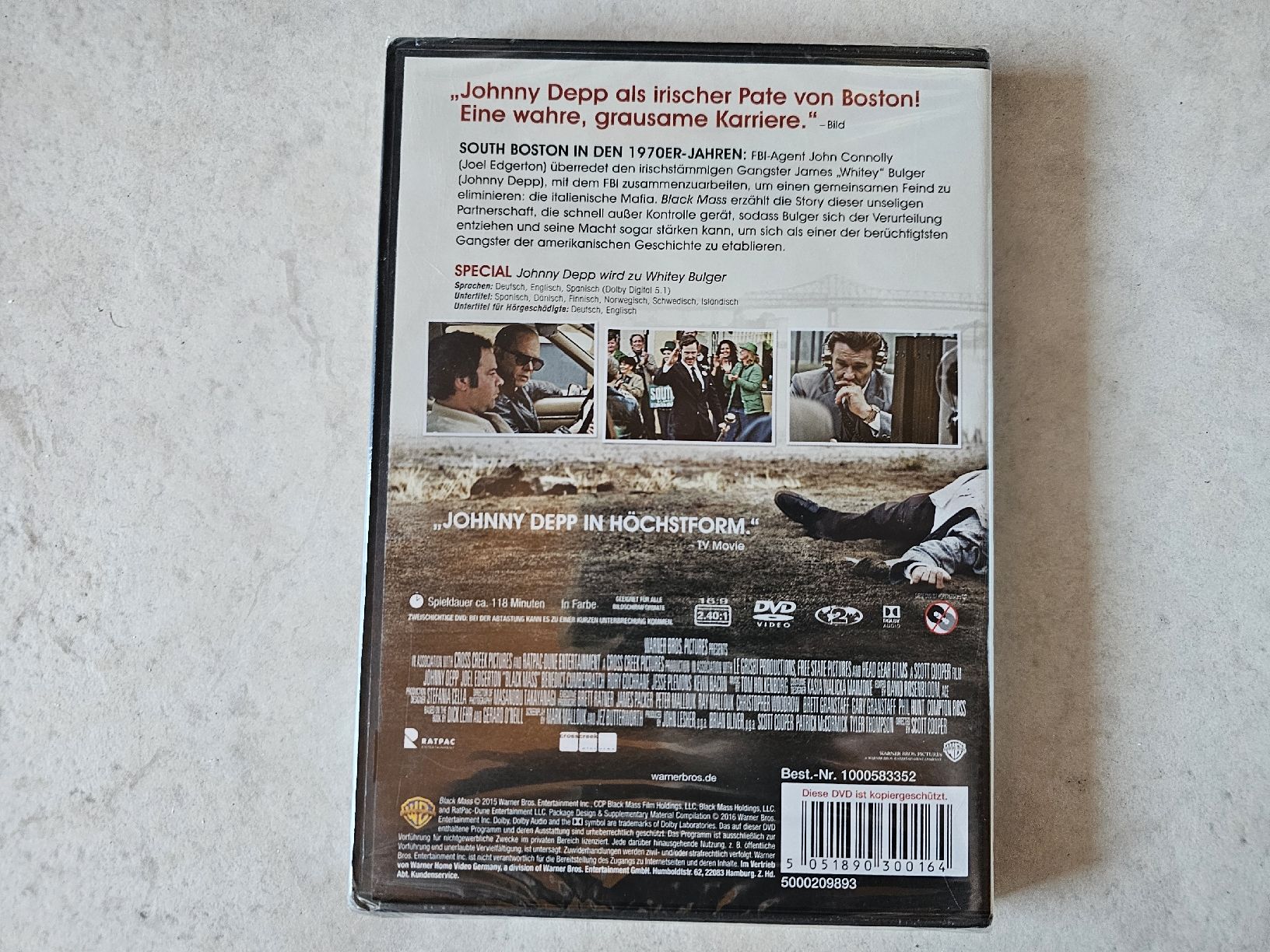 Tutti i DVDs: Black Mass  /  Fabrikneu ( Johnny Depp) – Nuovo e nell'imballaggio originale da Schneisingen venduto da backstore24 1
