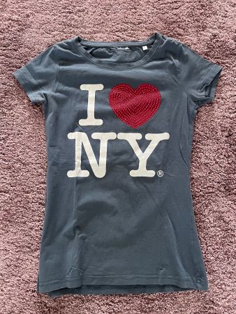 New York Shirt mit Glitzer Größe: S
