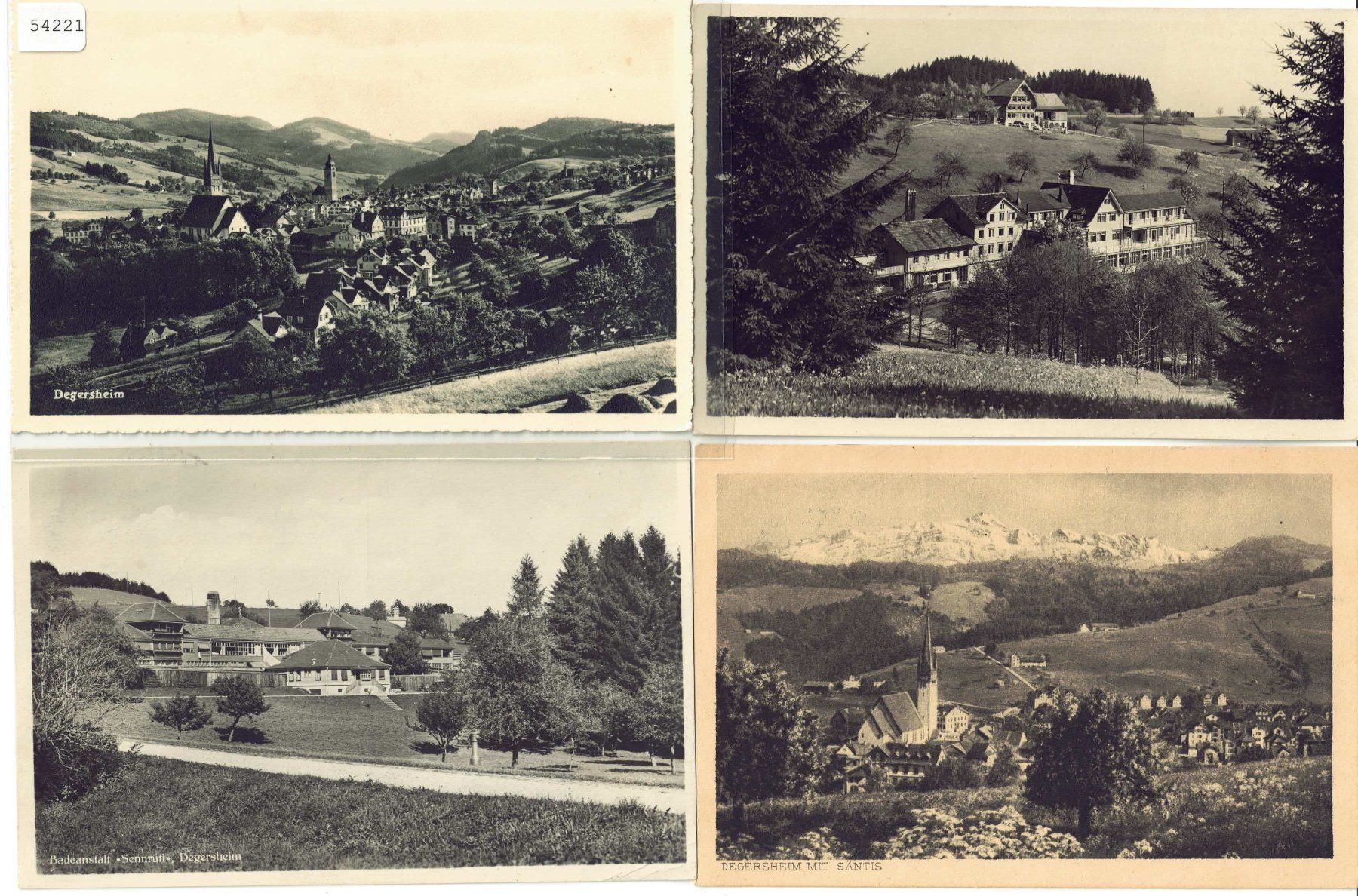 Cartoline postali: 4 AK - Degersheim – Usato da Ettingen venduto da Kartenplanet