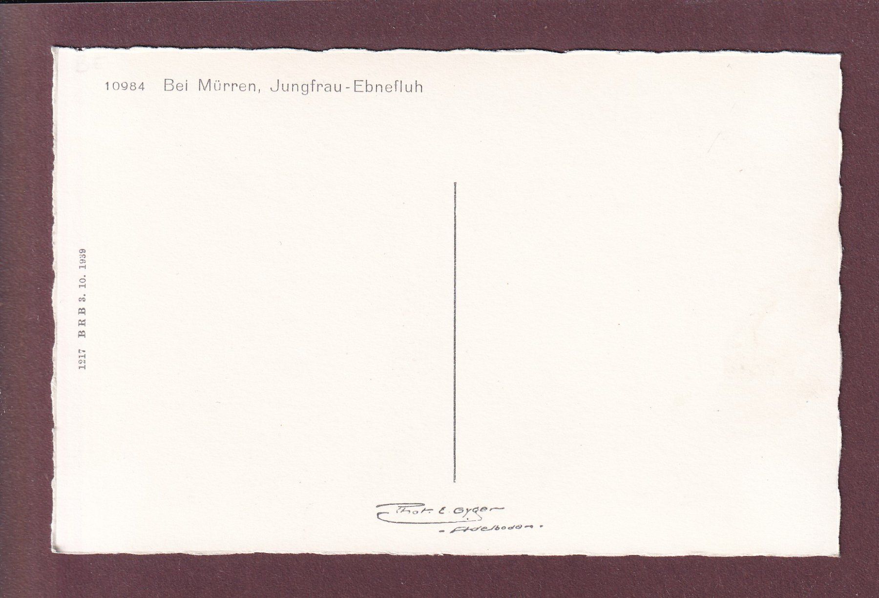 Cartoline postali: Bei Mürren - JUNGFRAU-EBNEFLUH – Usato da Pully venduto da nicecards 1