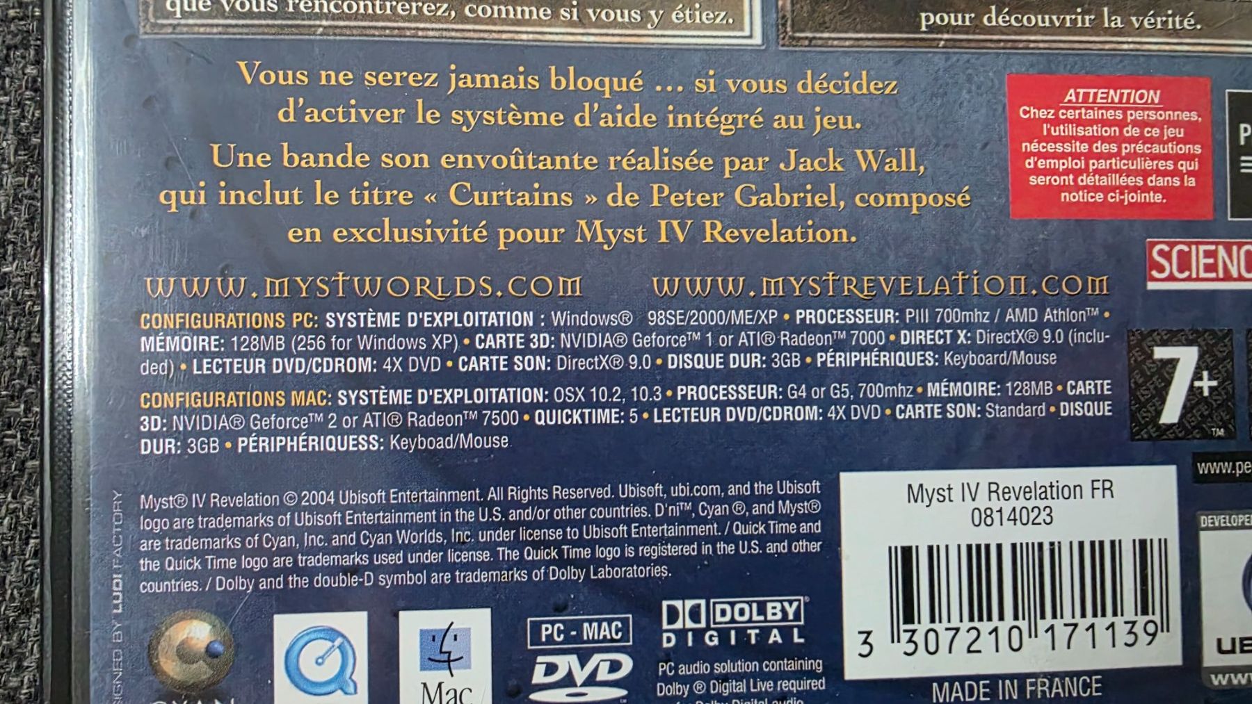 Giochi: Myst IV Revelation - Jeu PC/MAC – Usato da Bionnens venduto da Meg011 1