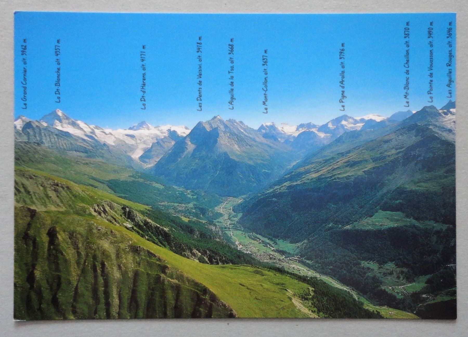 Cartoline postali: Panorama Val d' Hérens – Usato da Fétigny venduto da Billy2miny
