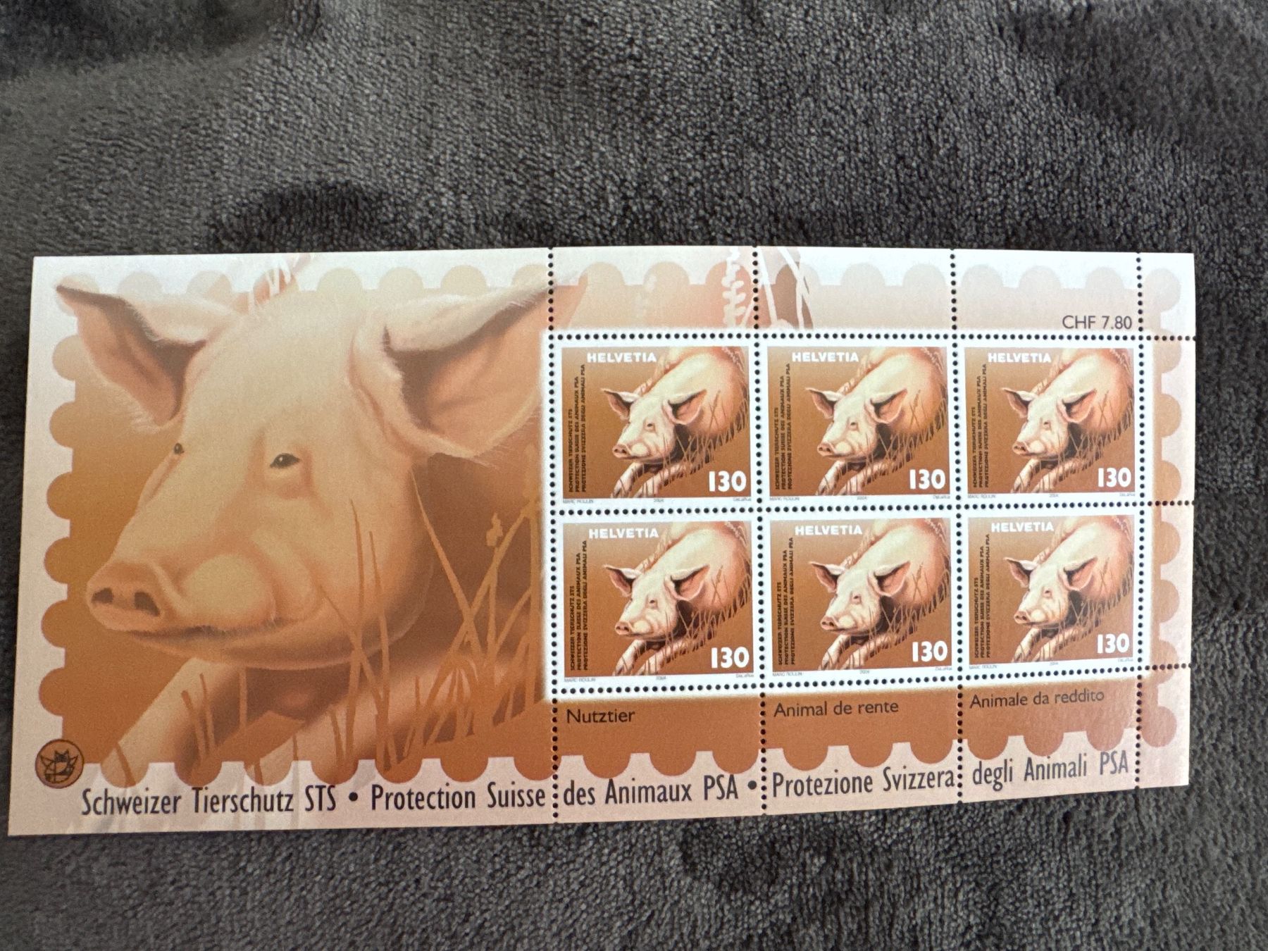 Tous les timbres: MARKEN KLEINBOGEN SCHWEIZER TIERSCHUTZ SCHWEIN, POSTFRISCH – Neuf (Voir description) à Genève par k1164