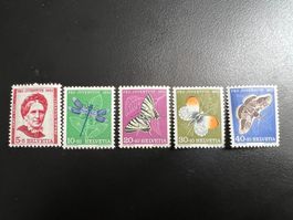 5 timbres neufs** Pro Juventute 1951 selon photo