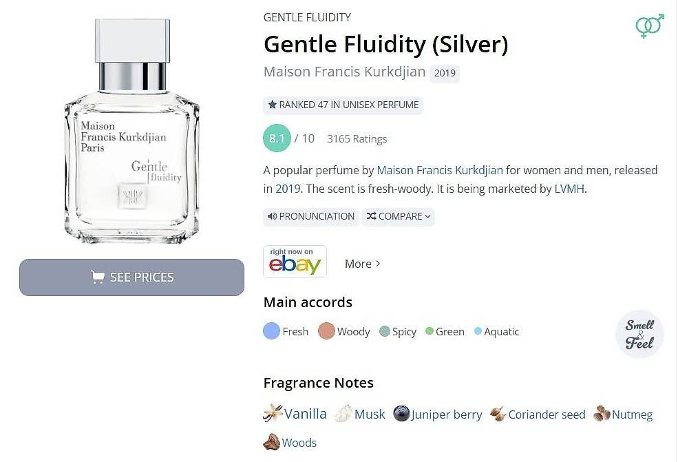 Kurkdjian Parfum & Eau de Toilette: MFK - Gentle Fluidity (Silver) 70ml – Neu (gemäss Beschreibung) aus Rotkreuz von Muffinman9999 3
