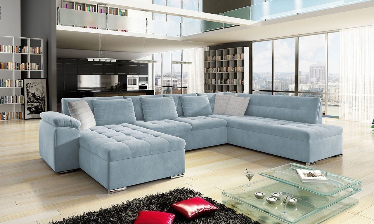 Divani: Wohnlandschaft Sofa Couch mit Bettkasten + Schlaffunktion – Nuovo e nell'imballaggio originale da Wallenwil venduto da toesstal-vertrieb