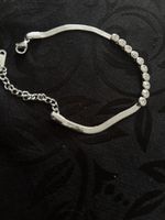 Steel Armband mit Zirkonia Steinen silberfarben neu